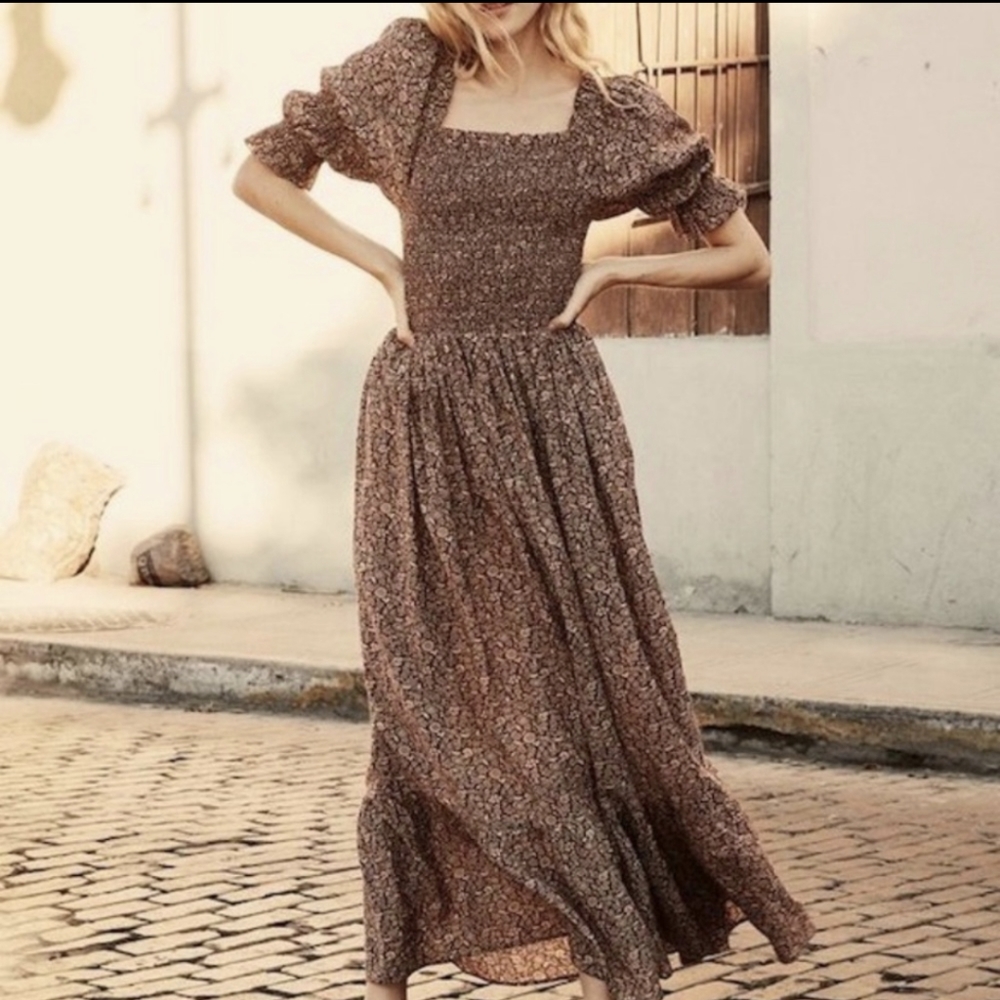 Doen Colette Dress in Terra size L